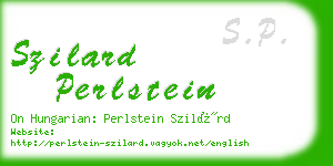 szilard perlstein business card